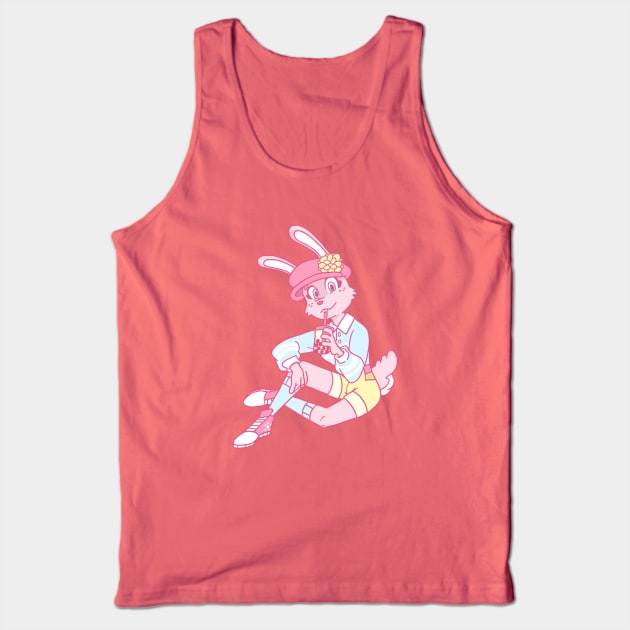 Boba Bunny Tank Top by JenjoInk